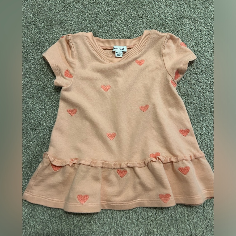 Splendid 12-18 Month embroidered heart dress